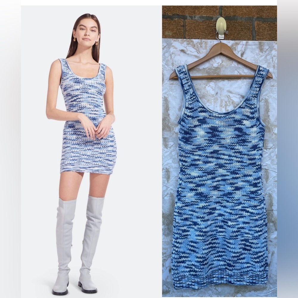 Staud Gardenia Knitted Dress -blue size XL